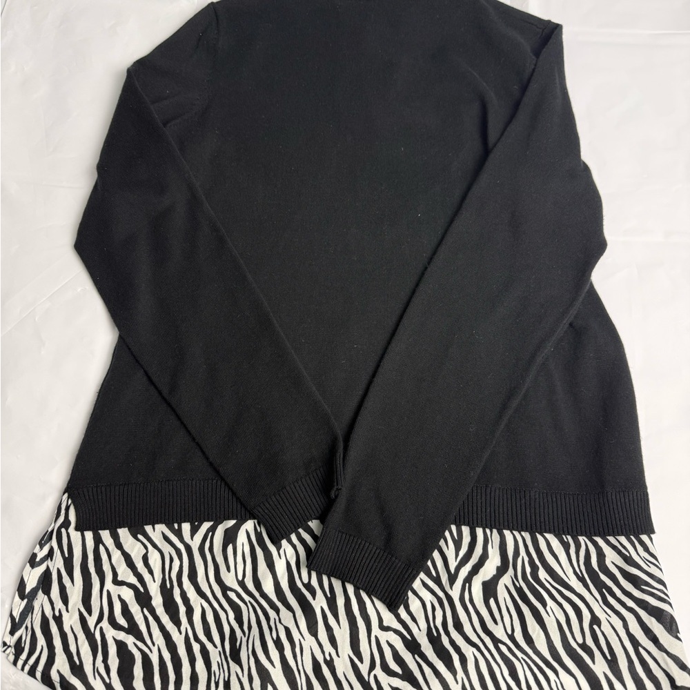 Adrianna Papell Black and White Zebra Blouse - Picture 4 of 4